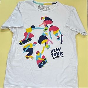 Pull&Bear by ZARA men white short sleeves t-shirt sz S